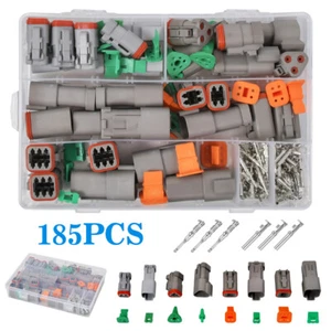 185pcs Deutsch DT series Waterproof Wire Connector Kit DT06-2/3/4/6S Sealed Plug - Picture 1 of 15