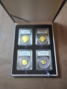 2008 W Gold American Buffalo 4 Coin Proof Set - PCGS PR 70 DCAM - Picture 1 of 10