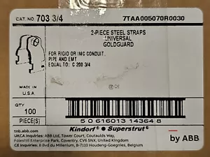 100 - Superstrut 703 3/4Universal Steel Cable and Conduit Pipe Clamp 14ga - Picture 1 of 2