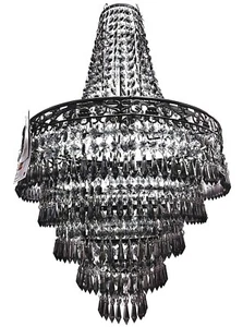 moderne Acryl Deckenleuchte Schirm Pendelleuchte Kronleuchter Licht schwarz - Bild 1 von 8