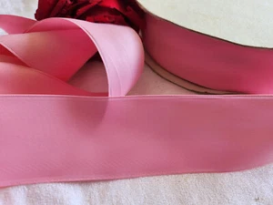 Ruban large ancien nylon rose épais 3 mètres sur 3,8 cm modiste mercerie B5 n°6 - Bild 1 von 3