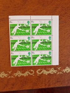 1977 SG1022 8½p Tennis Spec W353 Corner Block of 6  MNH Stamps 