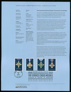 #5065-68 Forever Service Medal Stamps USPS #1616 Souvenir Page - Picture 1 of 1