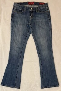 Lucky Brand Jeans Womens 4/27A Charlie Baby Boot Low Rise Blue Denim Y2K GUC! - Picture 1 of 7