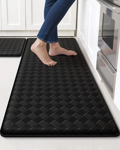 Kitchen Mats, 2PCS Kitchen Rugs, Cushioned anti Fatigue Kitchen Mats for Floor, - Picture 1 of 12