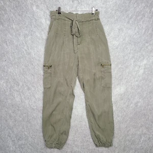 Express Cargo Utility Jogger Womens S/P Olive Green Gorpcore High Rise Lyocell - Picture 1 of 10