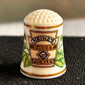 Franklin Mint Heinz's 57 Sweet Pickles Advertising Porcelain Thimble - Picture 1 of 7