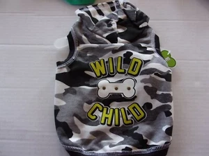 WILD CHILD Camo Hooded Tank Dog Pet New XXS XS L XL Wag-a-tude Petco puppy  - Picture 1 of 3