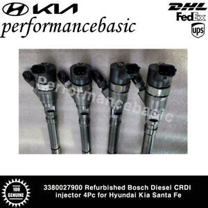  3380027900 Refurbished Bosch Diesel CRDI injector 4Pc for Hyundai Kia Santa Fe 