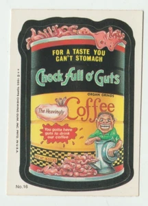 Wacky Packages 1985 Topps Sticker #16 Chock Full O Guts Coffee - Imagen 1 de 2