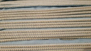 BABY BLUE AND WHITE WOVEN COTTON LIP CORD BY THE YARD - Picture 1 of 3