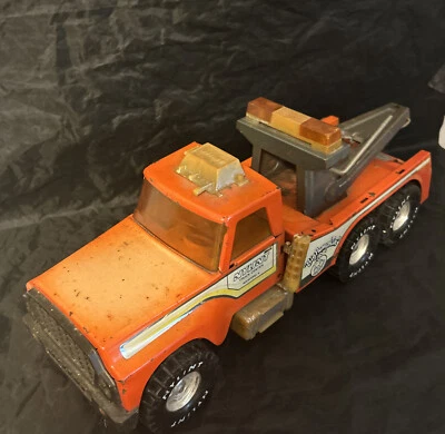 Vintage Nylint Toys Big Pumpkin Orange Wrecker Pressed Steel Tow Truck Ford 16" - Image 1 of 4
