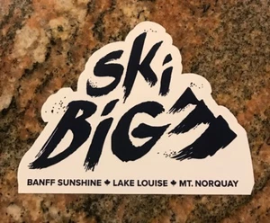 Ski Big Sticker - Banff Sunshine Lake Louise Mt Norquay Canada Mountain Sports - Picture 1 of 2