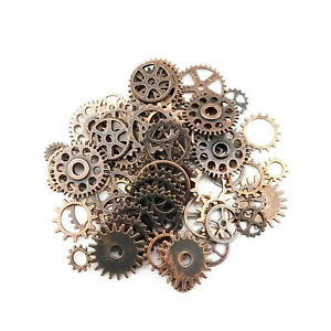 20pcs Bronze Watch Parts Steampunk Cyberpunnk Cogs Gears DIY Jewelry Crafts