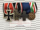 German WW2 1957 Veteran’s 4 Place Medal Bar Iron Cross War Merite Cross Italian