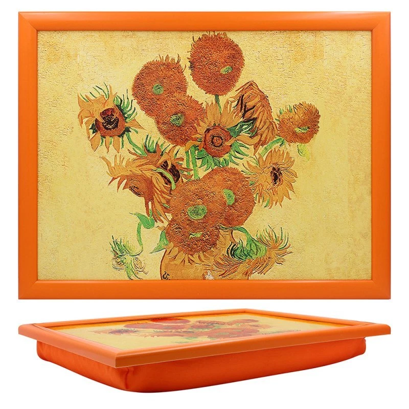 Laptop Tray Sunflowers Van Gogh Serving Lap Bedtray Cushioned Padded Wood Top - Image 1 of 1