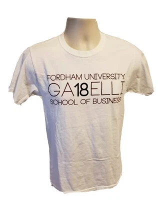 Camiseta blanca pequeña Fordham University Gabelli School of Business adulto Foto 1 de 4