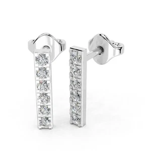 0.3 CTTW Round Lab Grown Diamond Drop Earrings In 14K Gold (F-G, VS1-VS2) - Picture 1 of 16