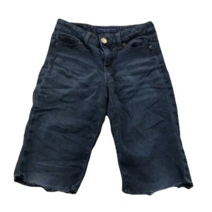 Celebrity Pink Girls’ Size 10 Cut Off Jean Shorts Dark Wash Raw Hem Stretch - Picture 1 of 11