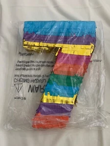 Multi colored rainbow number 7 piñata NEW - Picture 1 of 4