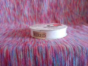 Vintage Sopp Ribbon Delightful/Ballet White Wired Ribbon 5/8"x3yds Sealed