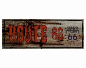 HISTORISCHE ROUTE 66 6 x 16 Zoll HOLZSCHILD VINTAGE REISE KUNST RETRO SCHILDER - Bild 1 von 2
