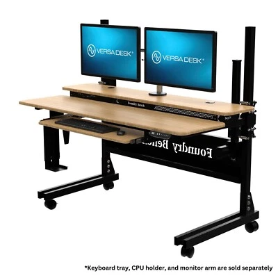 VersaDesk® Foundry Bench® Electric Height Adjustable Standing Desk Workstation
