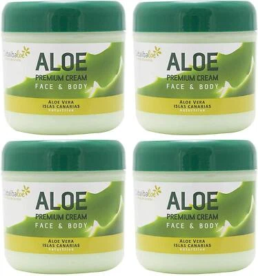 TABAIBALOE TABAIBA aloe vera creme Premium Gesicht und Körper Creme x 4 Einheiten 1200 m...