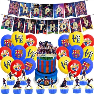 Barcelona Fußball Kindergeburtstag Geburtstagsdeko Happy Birthday Girlande Sets - Bild 1 von 5