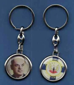 21 April 1967 & Colonel G. Papadopoulos, PHOENIX Junta Keychain Keyring, A6 - Picture 1 of 7