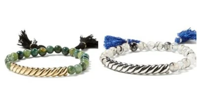 Pulsera Banana Republic para mujer azul marino caqui cuerda borla nueva con etiquetas 45 ea conjunto de 2 90 Va Foto 1 de 4