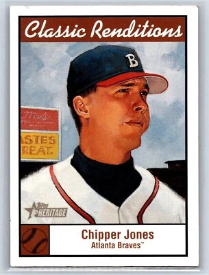 2001 Topps Heritage #CR5 Chipper Jones CLASSIC RENDITIONS Atlanta Braves - Image 1 of 2