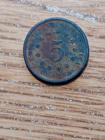 1874 shield nickel xf toned Cover