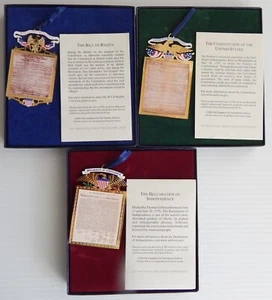 The National Archives Experience 3 Ornaments Constitution, Rights Independence - Picture 1 of 5