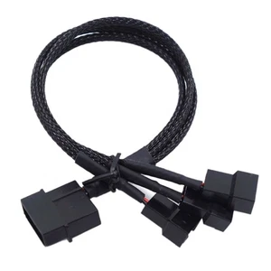 Copper Molex 4 Way 3Pin/4Pin Computer Power Fan Splitter Adapter Cable 12V A.R2 - Photo 1/5