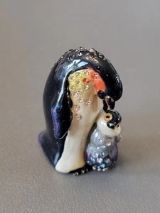 Jay Strongwater Mutter & Baby Pinguin Figur Swarovski Crystal Elements - Bild 1 von 10