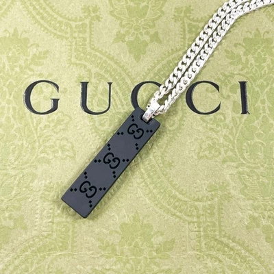 collar gucci etiqueta gg cadena plata Foto 1 de 4
