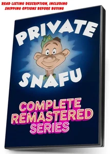 PRIVATE SNAFU COMPLETE UNCENSORED REMASTERED SERIES CARTOON DVD BEST QUALITY - Foto 1 di 4