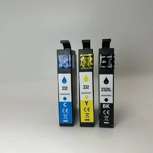3-Pack Replacement Ink – 232/232XL for Epson (BK/C/Y) – New Sealed - Picture 1 of 7