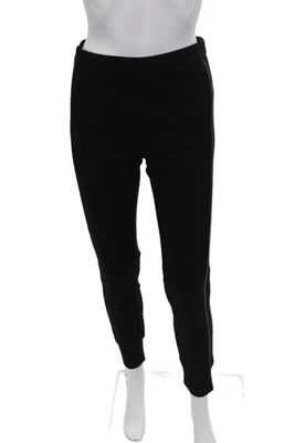 Leggings deportivos Vince para mujer cintura elástica imitación cuero ribete negros talla M Foto 1 de 4