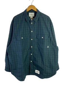 WTAPS Long Sleeve Shirt 4 Cotton GRN Check 251TQDT SHM02 - Picture 1 of 5