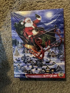 Springbok 500 Piece Puzzle New Sealed Santa Delivering Christmas Rare - Picture 1 of 3