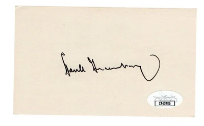 Hank Greenberg Signed Autographed 3X5 Index Card Tigers Hall of Fame JSA CF45706 - Image 1 of 2
