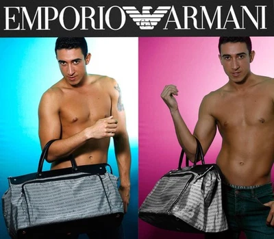 AUTÉNTICA BOLSA DE VIAJE EMPORIO ARMANI VINTAGE MALETA PARA LLEVAR GIMNASIO - Imagen 1 de 4