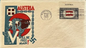Cachet Craft 919 Occupied Nations Salute the People of Austria Inscription - Picture 1 of 1