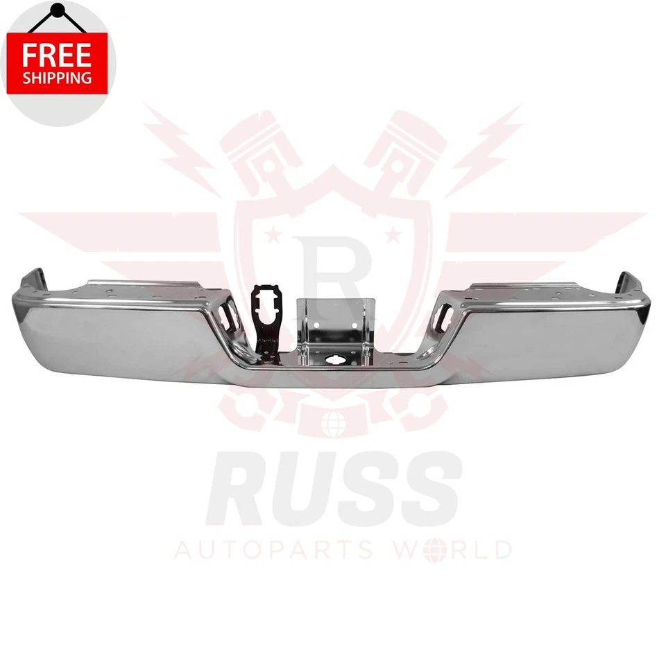 New Rear Step Bumper Face Bar Chrome Steel For 2009-2018 RAM 1500 CH1102367 - Image 1 of 4