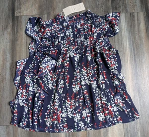 NWT Dokotoo Womens Tops Casual Floral Print Shirts Ruffled BabdyDoll Blouse - Picture 1 of 5