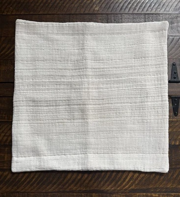 Pottery Barn  Textured Chenille Pillow Cover Ivory 22x22"-New! - Image 1 of 3