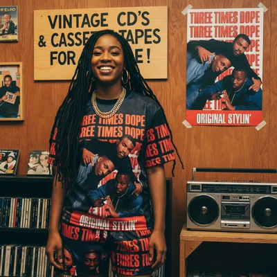•THREE TIMES DOPE ~ ORIGINAL STYLIN’• ~1989 OG CANADIAN PRESSING~ (CASSETTE TAPE - Image 1 of 4