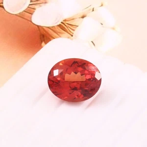 Ceilán Natural Mandarina Naranja Zafiro Facetado Piedra Preciosa Suelta Corte Ovalado 10.20 Ct - Imagen 1 de 5